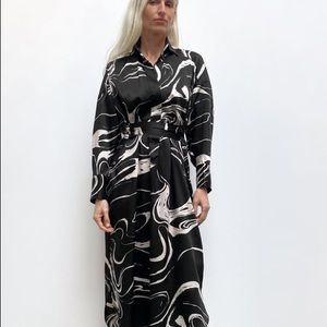 Zara PRINTED SHIRT DRESS